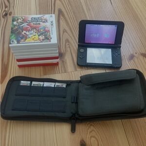 Nintendo 3DS Console with Case and 8 Games